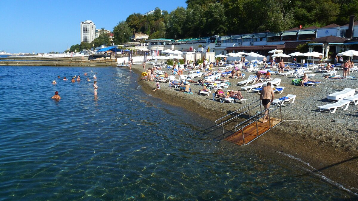 Пляжи центра сочи