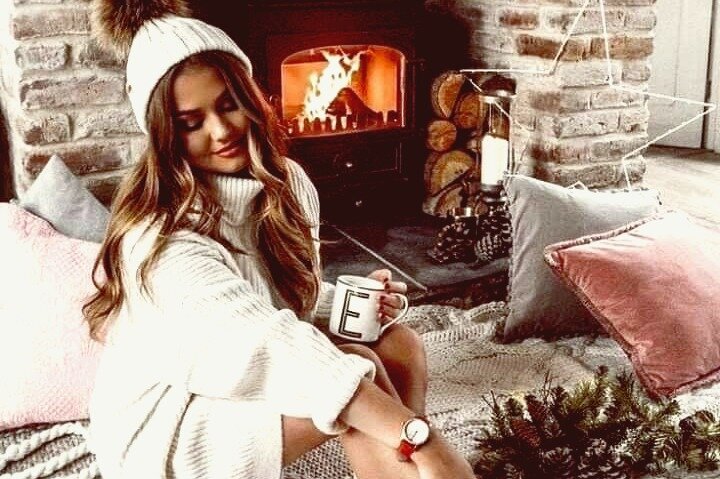 Зимняя фотосессия в рустикальном стиле