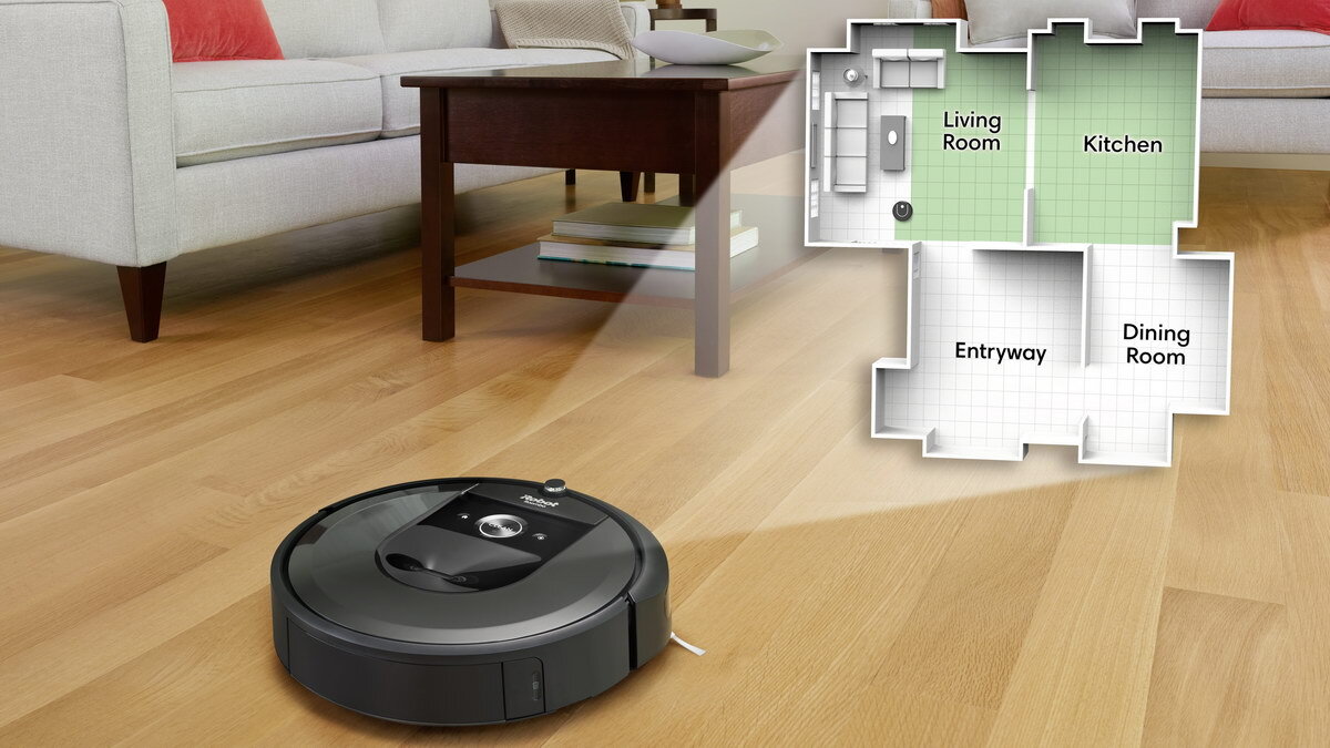 Roomba i7 сохраняет карту и использует ее при уборке