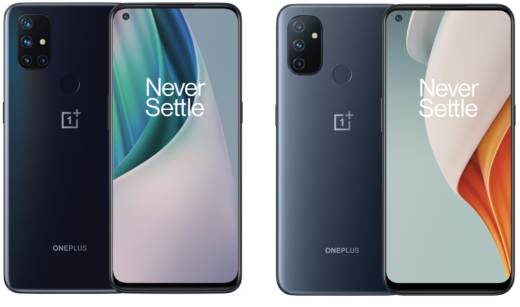 OnePlus Nord N10 слева, а N100 - справа