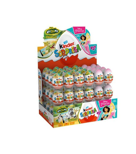 Коробка на 72 Kinder Sorpresa: новые Nattons и Принцессы Диснея.