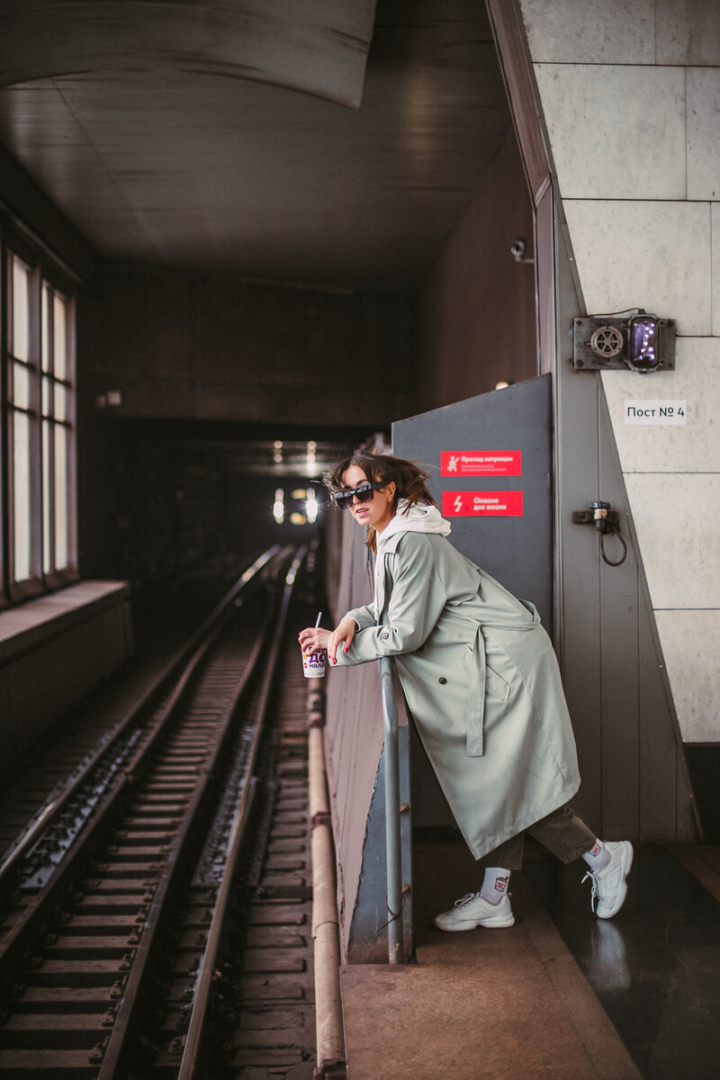 Экспресс фотосессия на станции метро Воробьёвы горы.