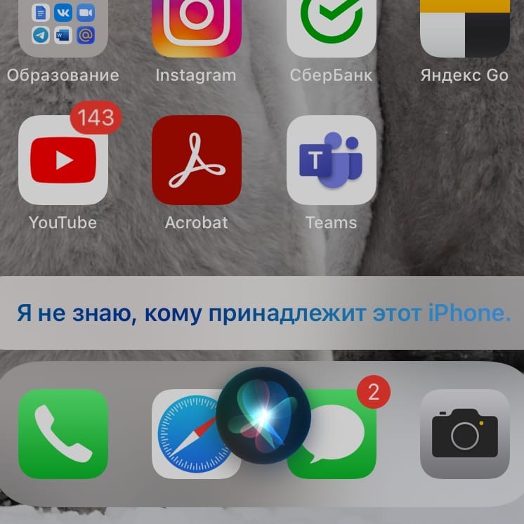 Но иногда владельцы забывают настраивать это и Siri не знает владельца(