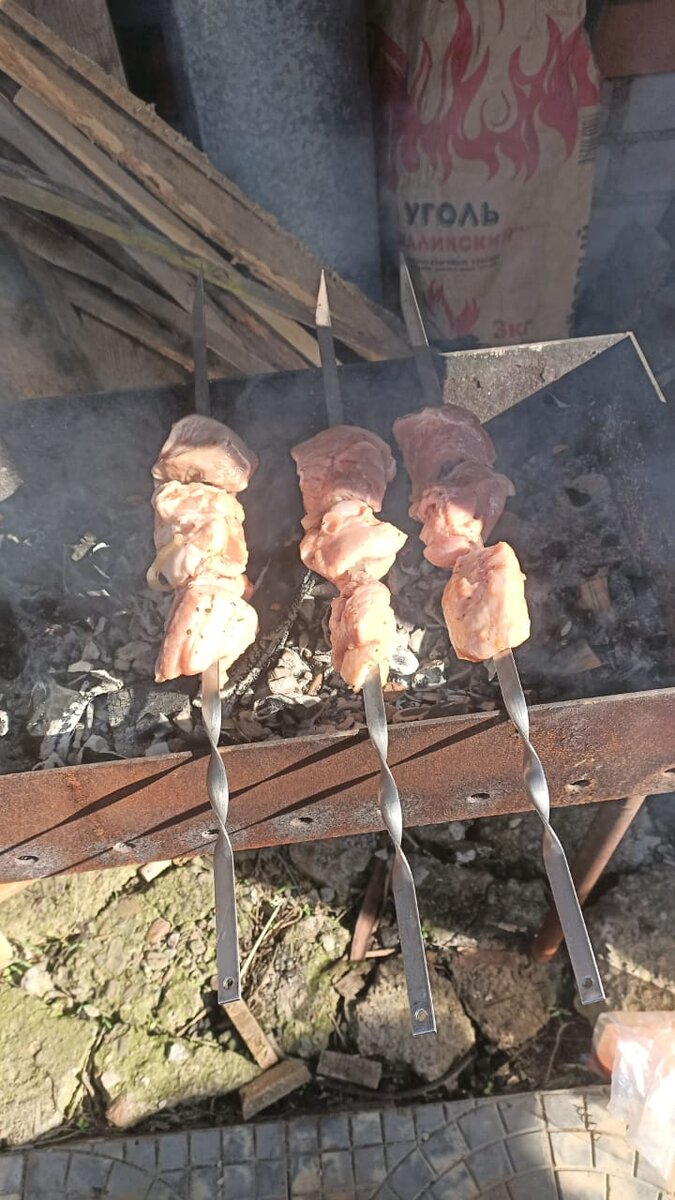 Отличное завершение дня рождения-шашлычок.