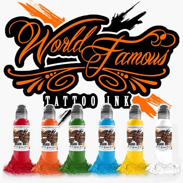 World famous tattoo. Тату краска World famous. Ворлд Фэймос краска. World famous пигменты. Пигменты для тату.