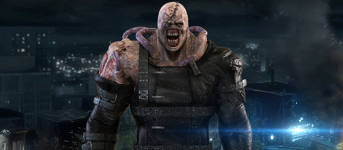 Resident Evil одна из встреч с ужасающим "Немизидой"