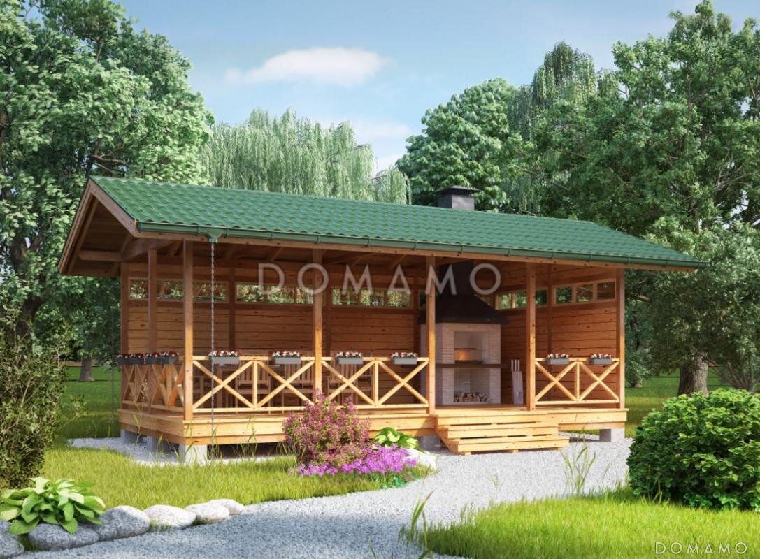 Проект D832 — беседка с мангальной зоной