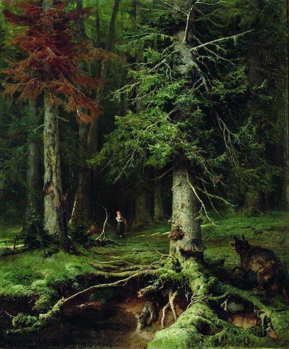 Красная шапочка в лесу (1887)