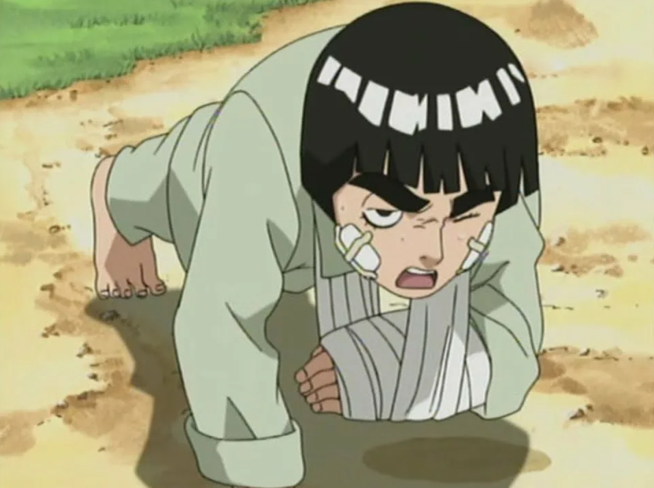 Майто Гай отжимается. Rock Lee тренируется. Наруто 1 сезон 55 серия. Рок ли 1 сезон.