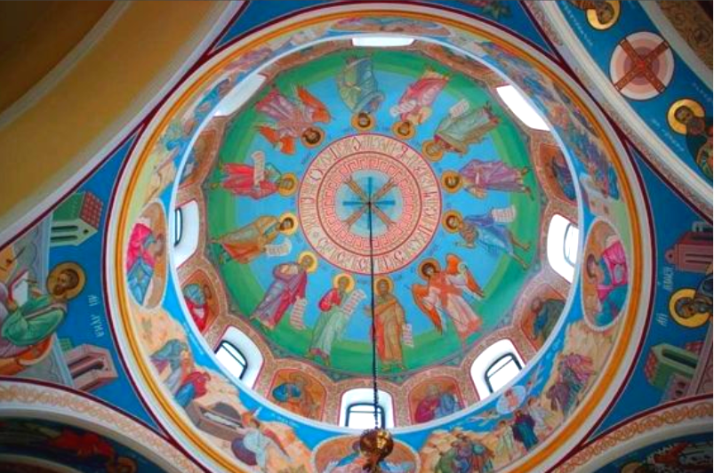 пантократор храм христа спасителя. роспись куполов храмов коломны. роспись купола вознесенского собора ельца. храм христа спасителя фрески. морской собор в кронштадте стиль.