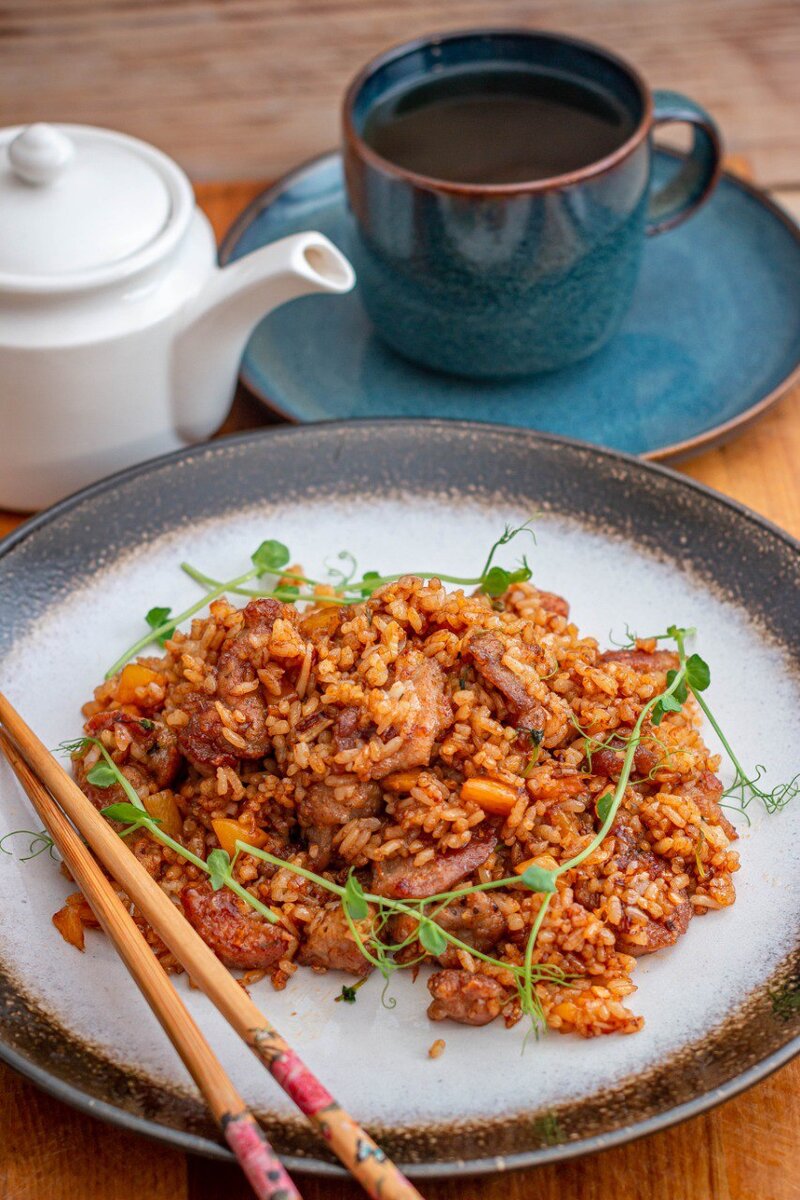 Удивительное сочетание вкусов😍 - рис с карамельной свининой и манго |  Душевная кухня | Дзен