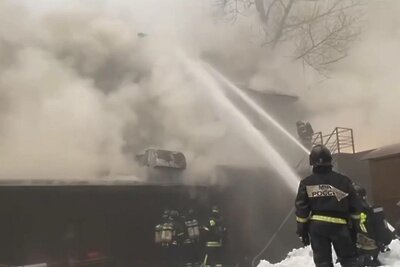    Горит ресторан Тарас Бульба ©Скриншот