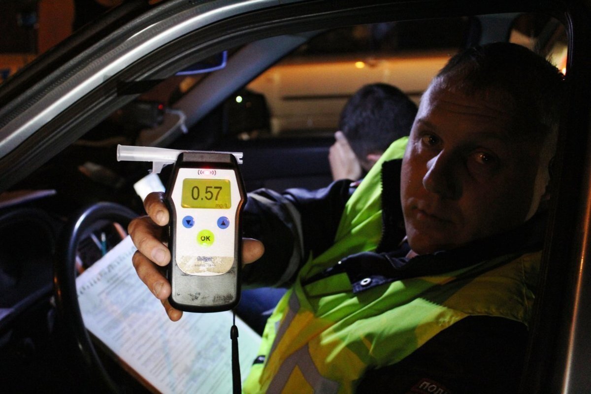 Если концентрация алкоголя превышает 0,16 мг/литр, человек будет признан нетрезвым