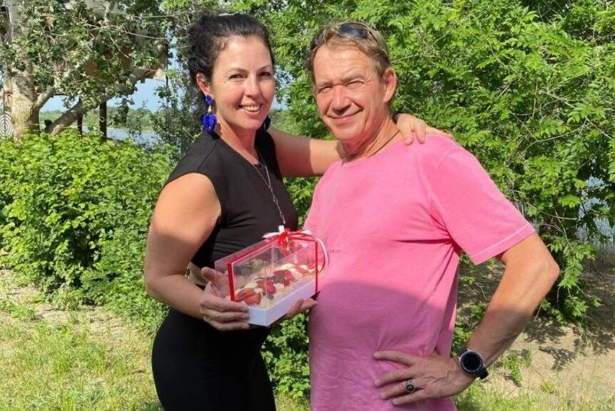    Анна Пономаренко с мужем Александром