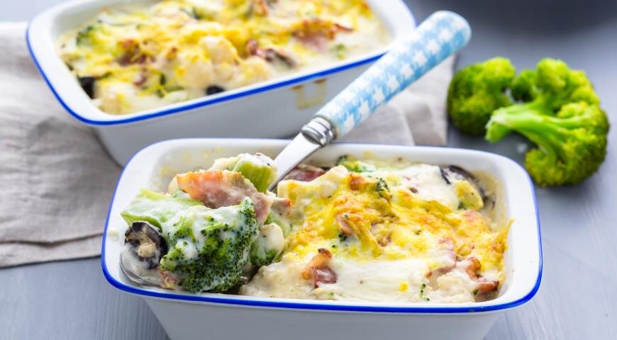 Запеканка с брокколи и цветной капустой, специально для www.gastronom.ru