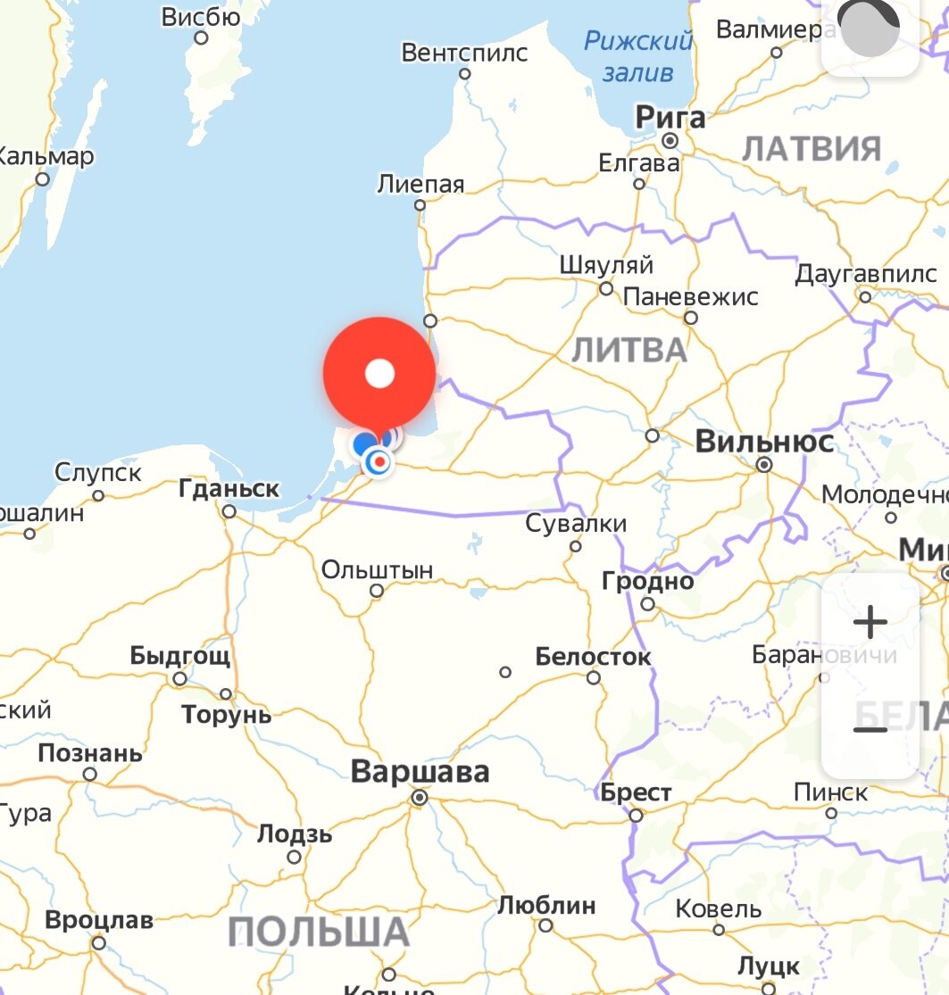 Карта где находится кенигсберг