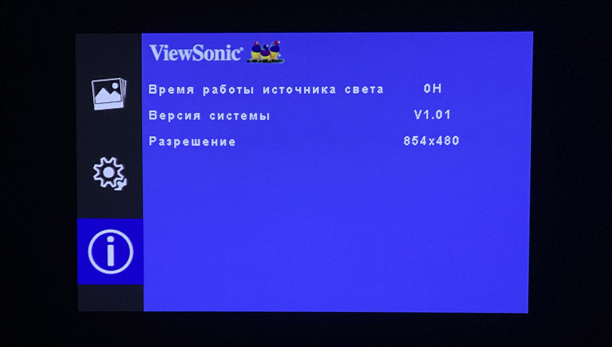 Так выглядит проекция на потолок и разрешение минипроектора ViewSonic M1 mini