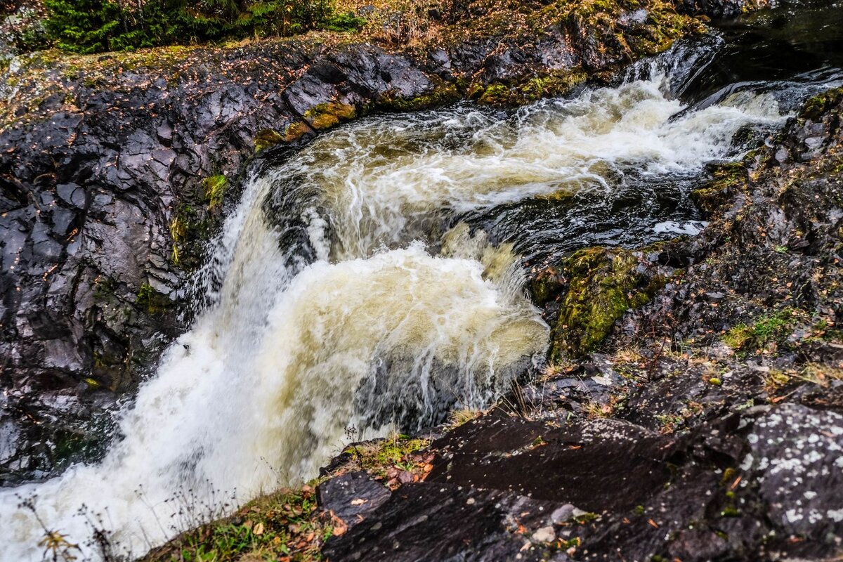 Водопад Кивач. Посещение Кивача, самого высокого равнинного водопада. Водопад Европы 610м фото.