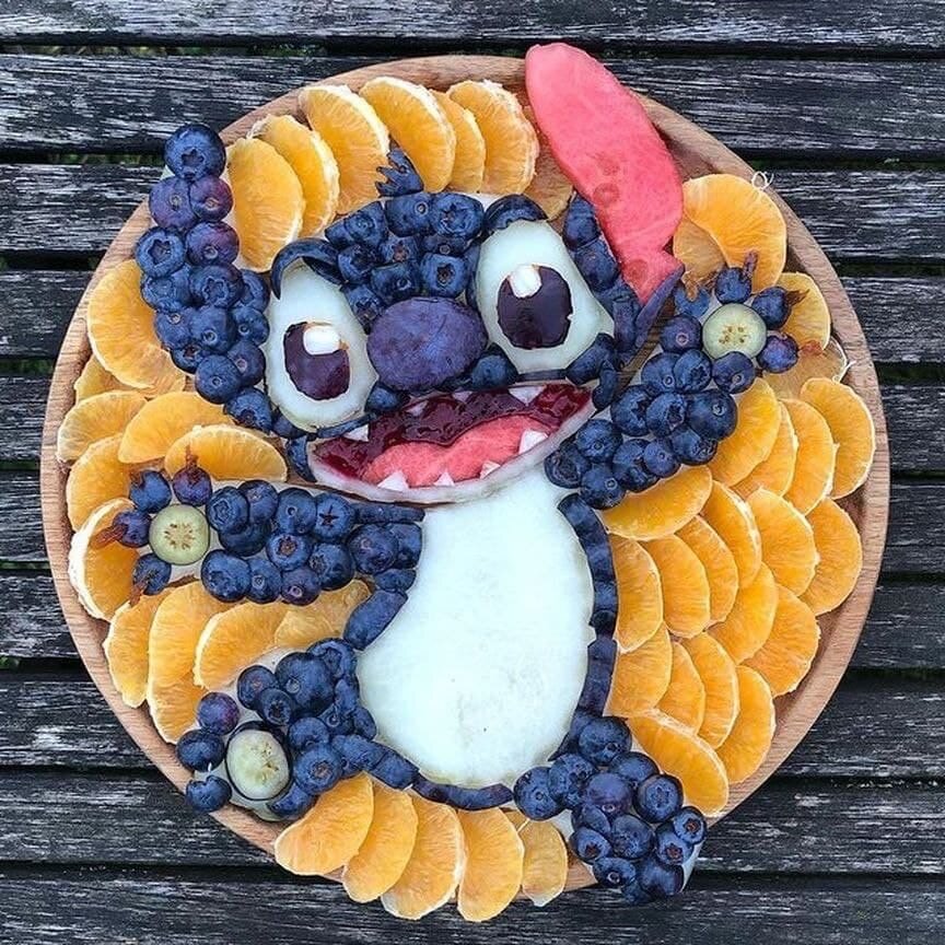 Сова из фруктов