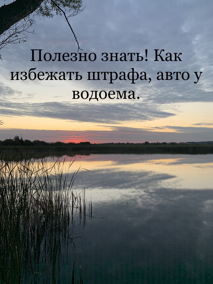 Полезно знать! Как избежать штрафа или отделаться предупреждением, авто у водоема.