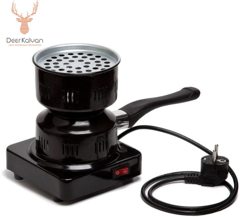 Плитка для розжига угля "Hot Plate" (Черная с Ручкой)