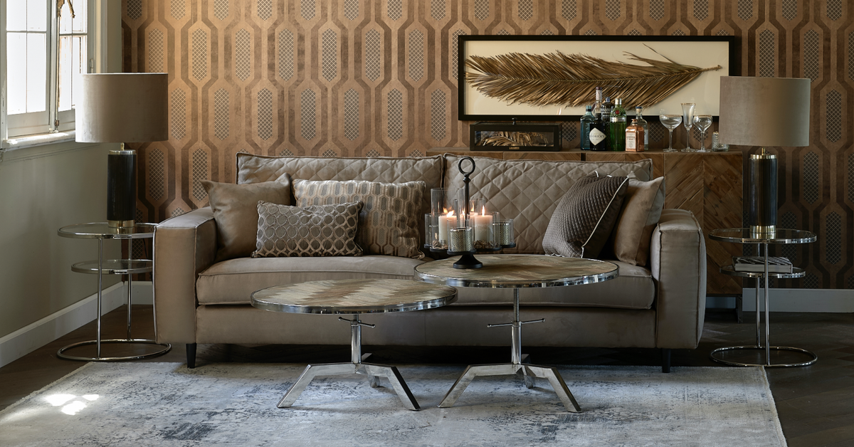 Интерьер с мебелью и декором от компании Riviera Maison, бренд представлен на сайте Инлавка (inlavka.ru)