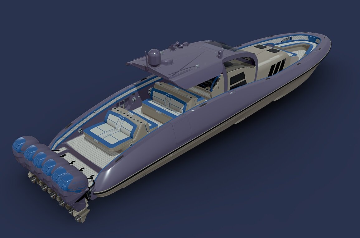 На сайте производителя есть даже конфигуратор яхты, в нём можно провести не один час и понять что дизайн яхт это не так уж и легко :)