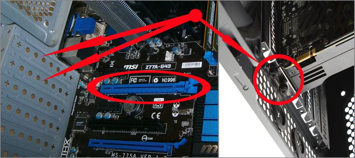 Как разгрузить видеокарту. Видеокарта для слота PCI-E x16. Как подключается видеокарта к материнской плате. Разъем для видеокарты в материнке. Как правильно вставлять видеокарту в материнскую плату.