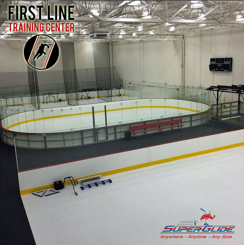 First Line Training Center utilizes four Super-Glide synthetic ice rinks for full-scale hockey training and practicing