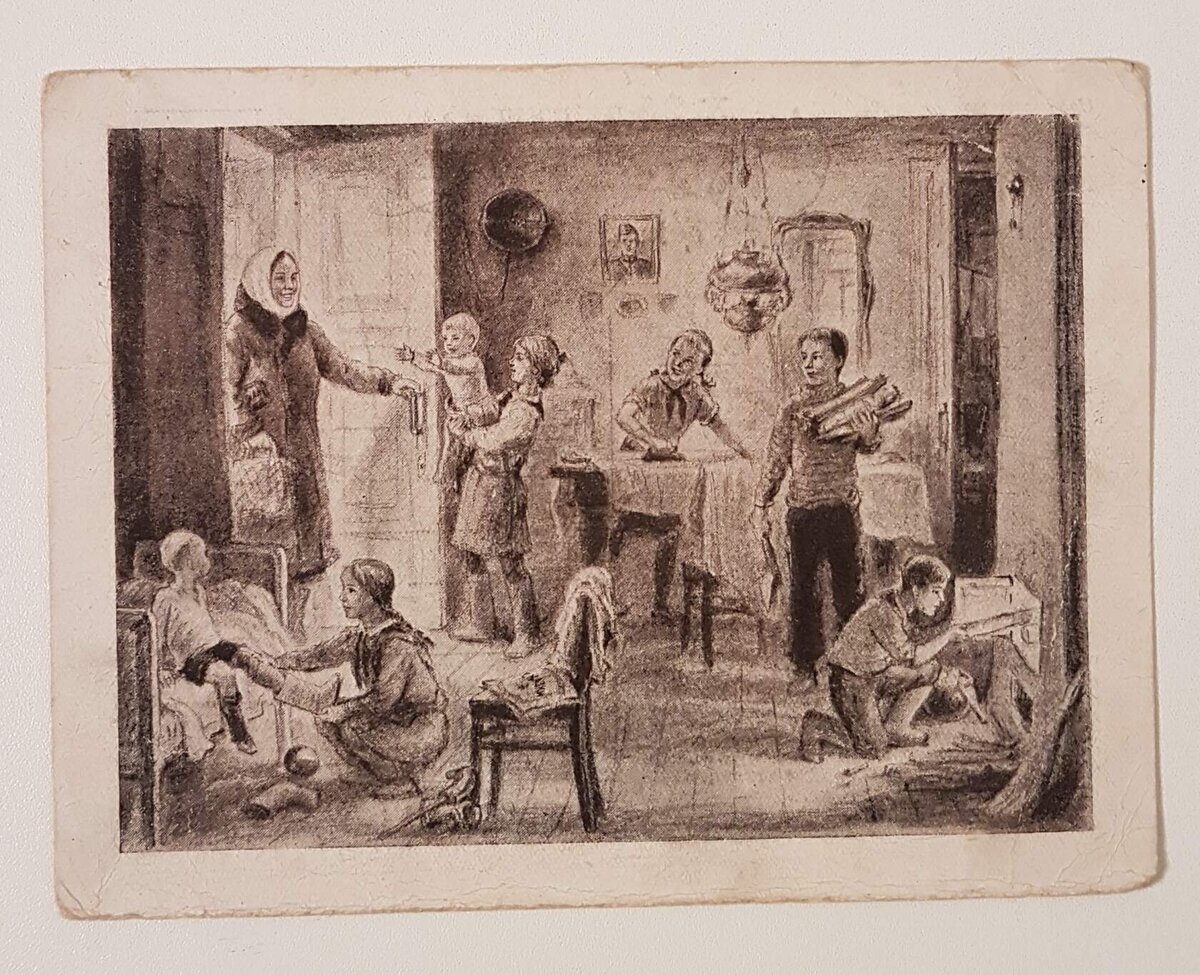 Тимуровцы в семье фронтовика (к 25-летию пионерской организации). 