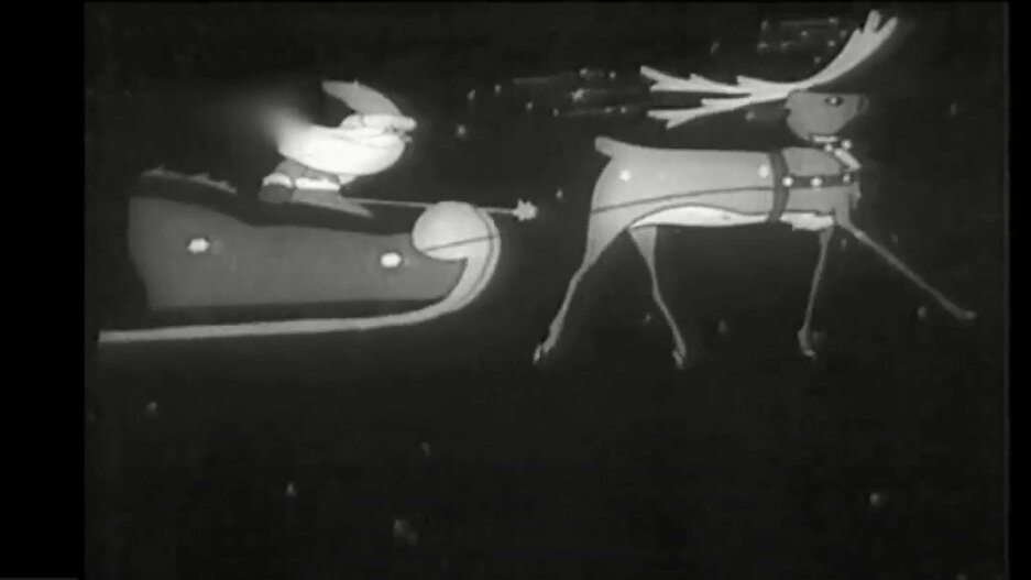 кадр из мультфильма "Ёлка", Союзмультфильм, Самарканд, 1942. Режиссёры: П. Носов, М. Цехановский, автор сценария П. Носов, композитор Н. Богословский