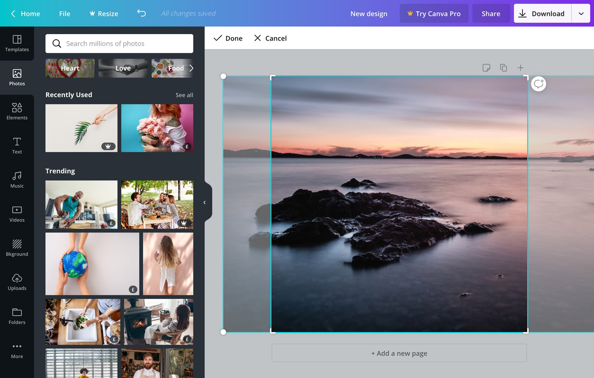 Как вставить в canva свою картинку