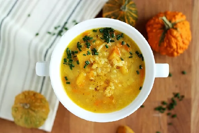 Тыквенный суп с чечевицей