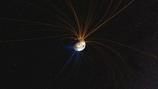 Силовые линии магнитного поля Земли. Источник: nasa.gov