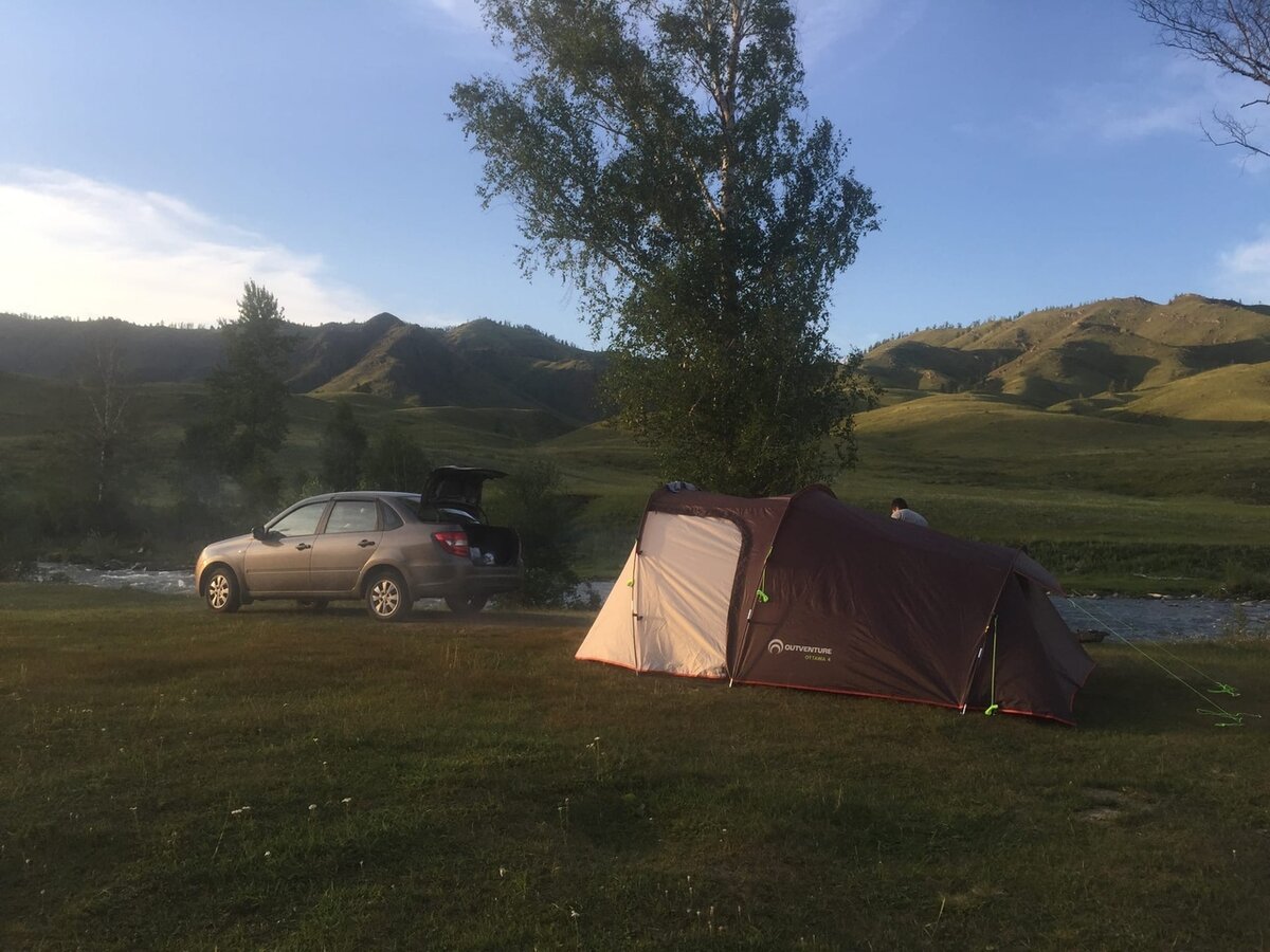 Ночевка в палатке 