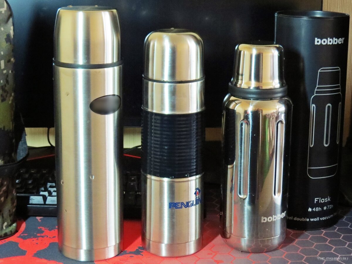 Тестируемые термосы: Thermos, Penguin и Bobber Flask