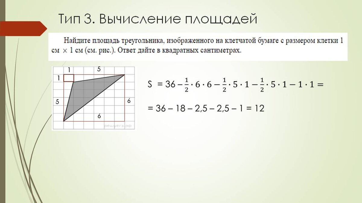 Задание 3 ЕГЭ (профиль). Нахождение площадей фигур. | Готовимся к ЕГЭ по  математике | Дзен