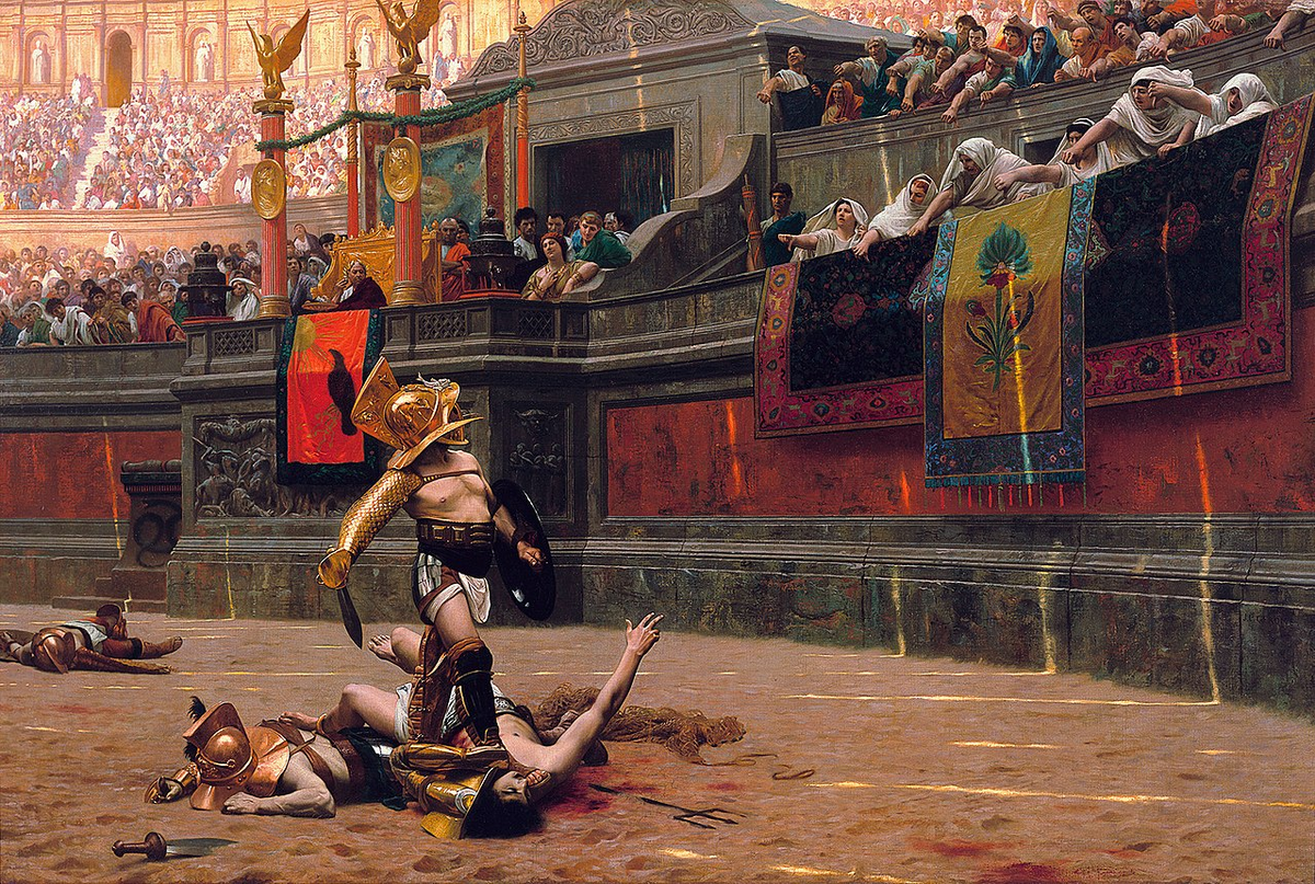 Жан-Леон Жером. Pollice verso (Пальцы вниз) - 1872 год.