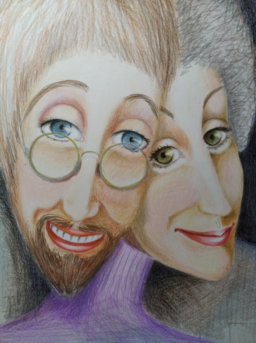 Друзья.  цветные карандаши 04.10.2020