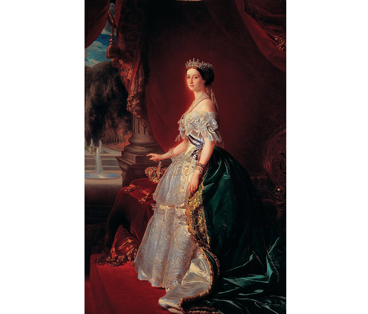 Императрица Евгения в придворном наряде, Франц Ксавер Винтерхальтер, 1852. (сс) Wikimedia Commons