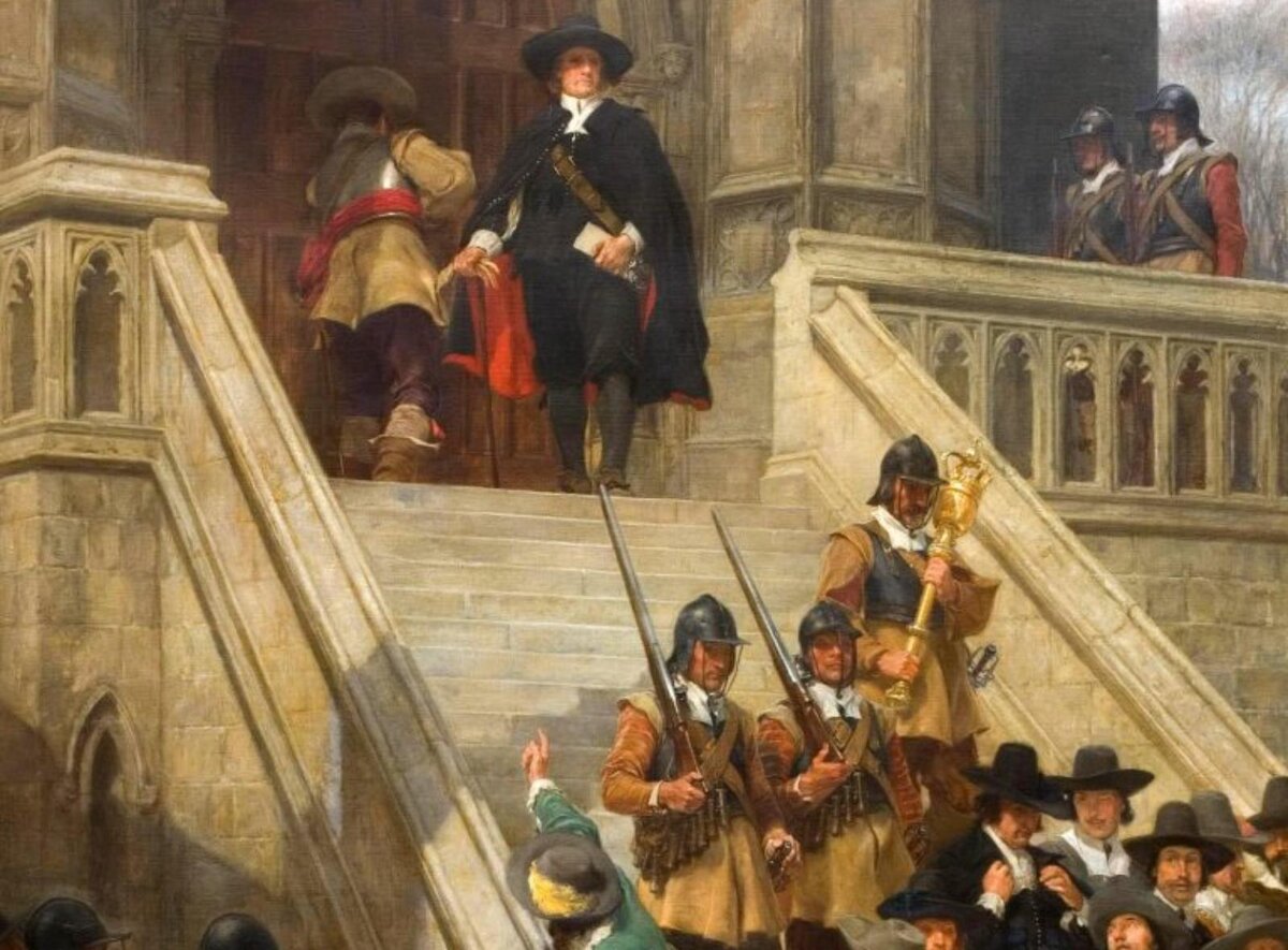 Кромвель закрывает Долгий парламент. Источник: leben. us