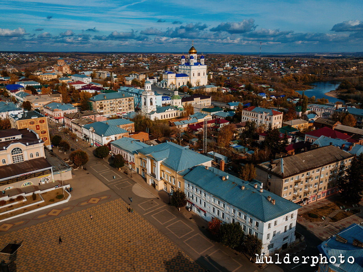 Провинциальный городок Елец с высоты птичьего полёта золотой осенью |  Дневник Вольного Сталкера | Дзен