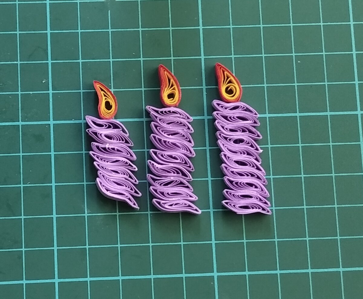 свечи в технике квиллинг