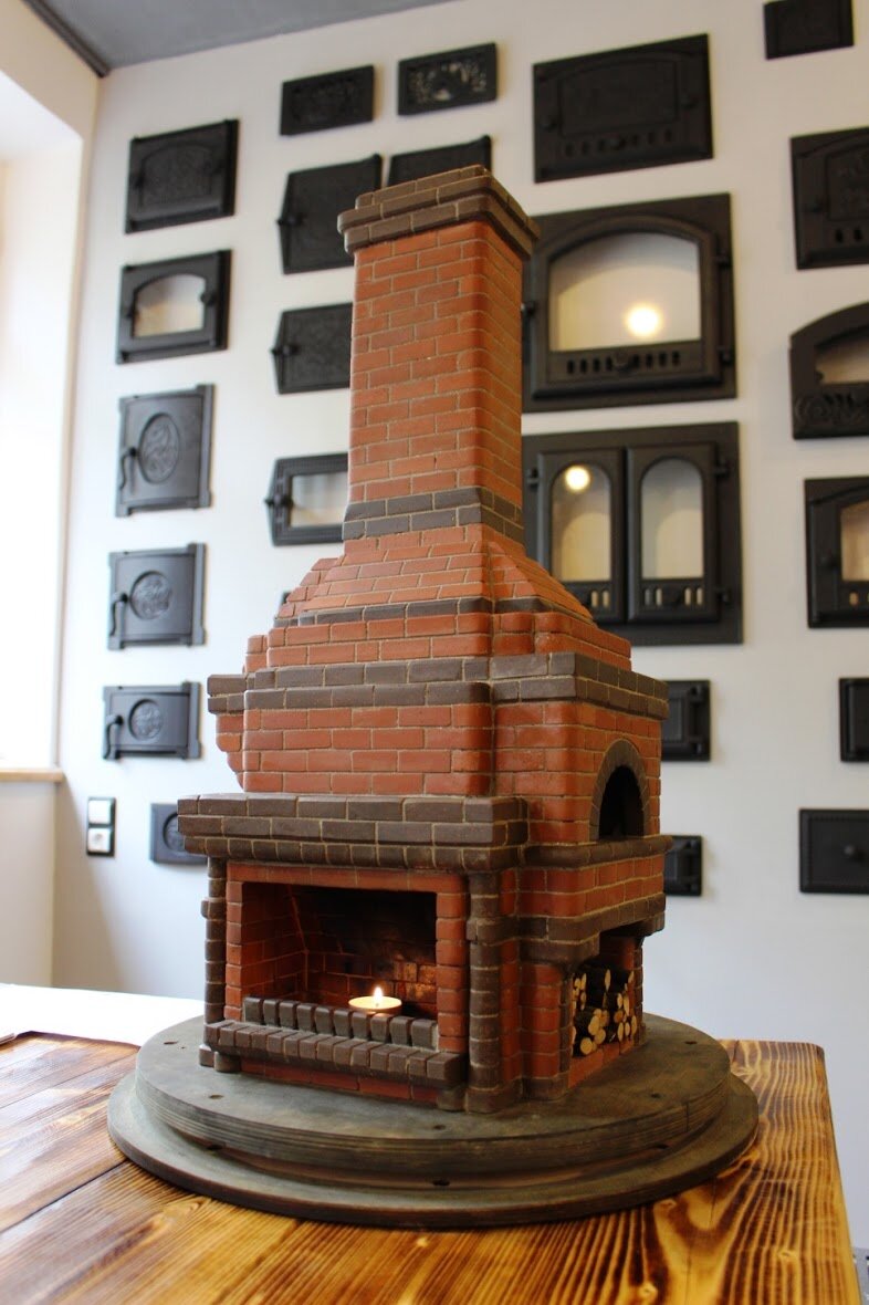 Фотографии печи выполненной в масштабе 1:10