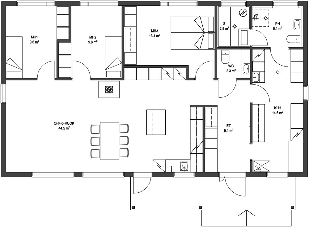 План одного из домов от jopera.fi. 