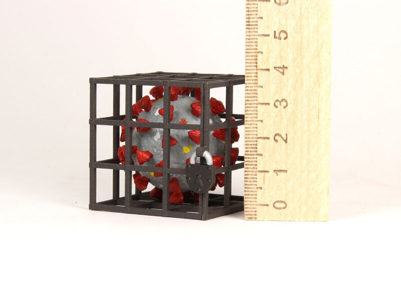 Тогда решили запереть коронавирус в клетку и навесить замок. 
