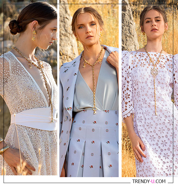 Цепи к платьям в стиле смарт кэжуал из коллекции Elie Saab