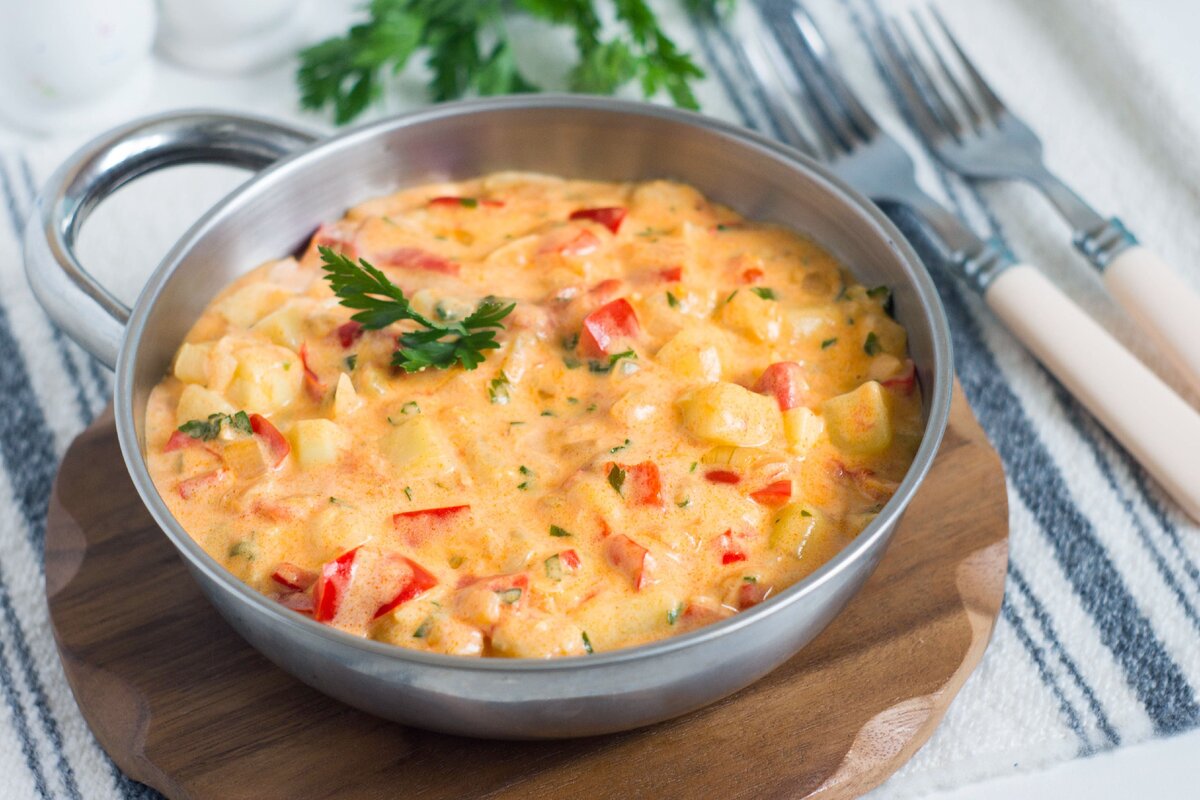 Кабачки с паприкой и чесноком