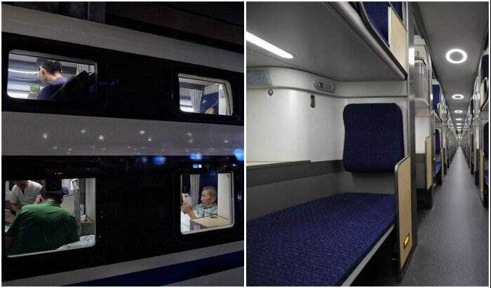 Все, кто путешествует железной дорогой, знают, каково отправляться в дальний путь в плацкартном вагоне, где народу как селедки в банке. Но не во всех странах вагоны плацкарта навевают столь нерадостные воспоминания, встречаются и исключения, например, в Китае. Глядя на вагоны скоростных поездов Пекин–Шанхай, путешественникам с постсоветского пространства может показаться, что они мчатся прямиком в будущее, потому что такому комфорту и уюту можно действительно позавидовать.