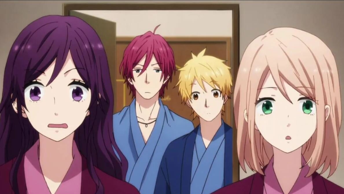 Изображено аниме -  Радужные дни